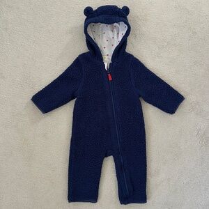 Baby Boden 12-18m fleece bunting snowsuit